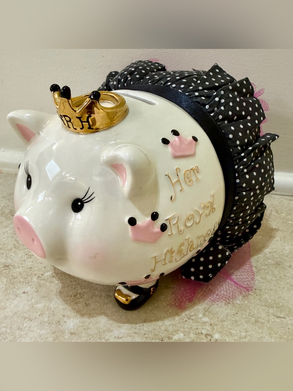 Mudpie “Her Royal Highness" Princess Piggy Bank